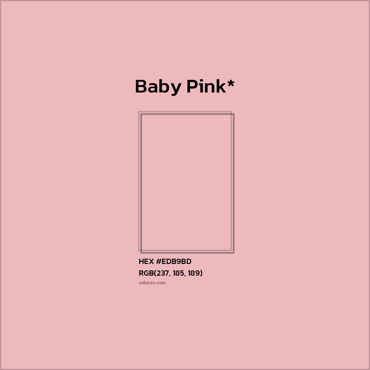 HEX #EDB9BD Color Name, Color Code, Palettes, Similar Paints, Images