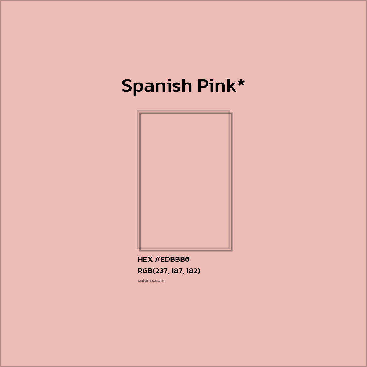 HEX #EDBBB6 Color Name, Color Code, Palettes, Similar Paints, Images