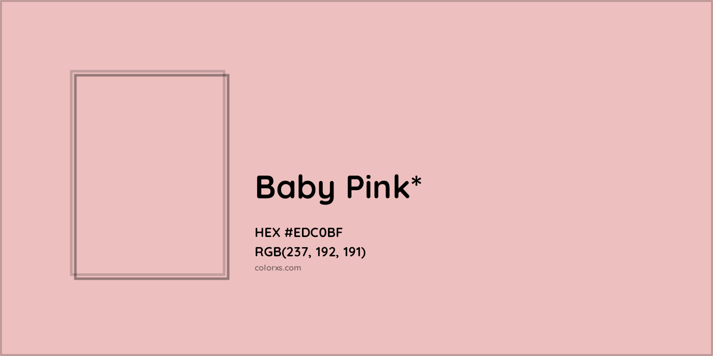 HEX #EDC0BF Color Name, Color Code, Palettes, Similar Paints, Images