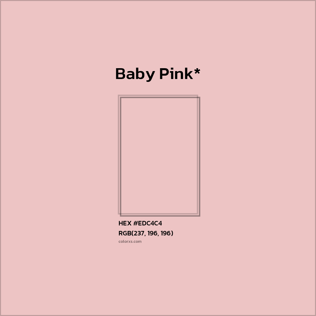 HEX #EDC4C4 Color Name, Color Code, Palettes, Similar Paints, Images