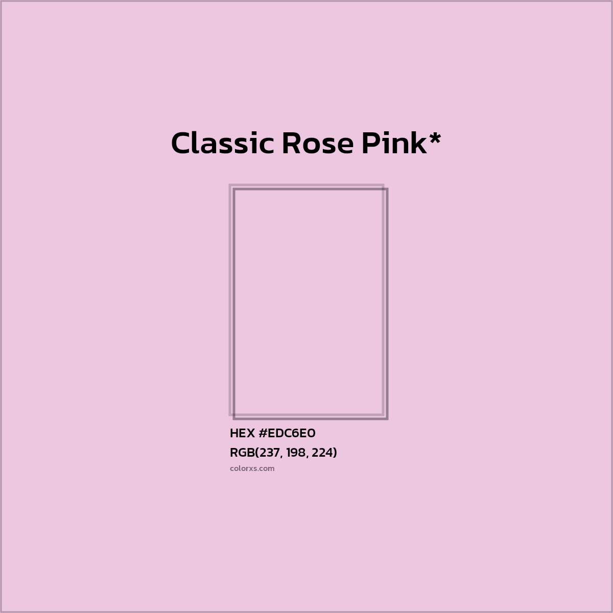 HEX #EDC6E0 Color Name, Color Code, Palettes, Similar Paints, Images