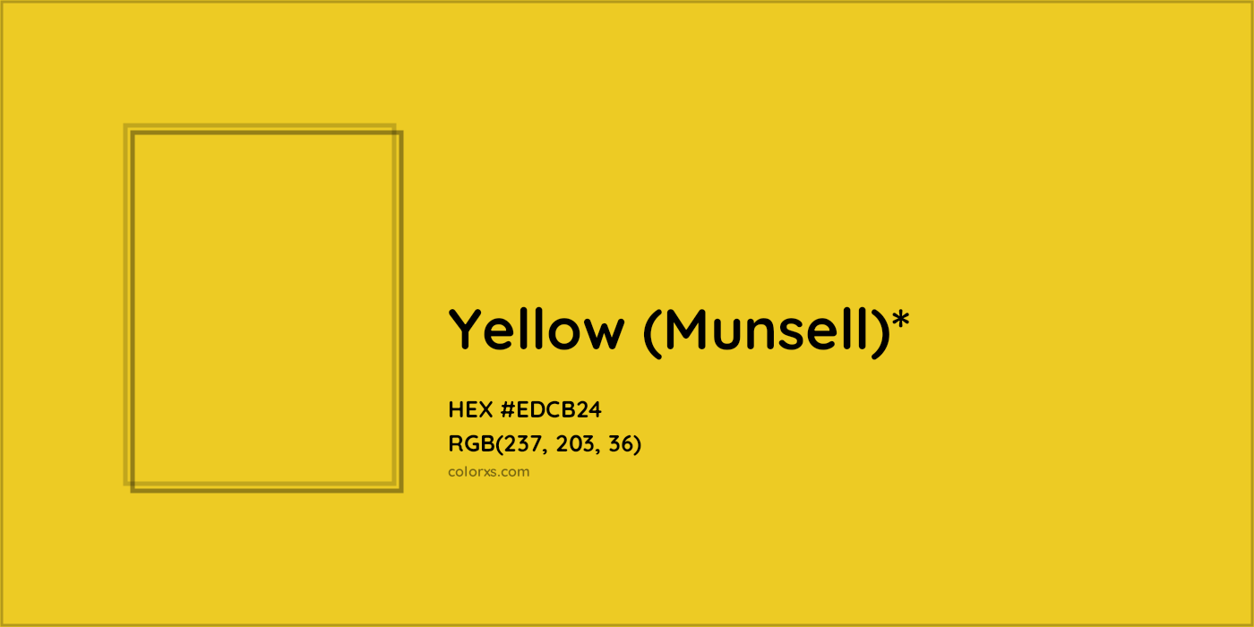 HEX #EDCB24 Color Name, Color Code, Palettes, Similar Paints, Images