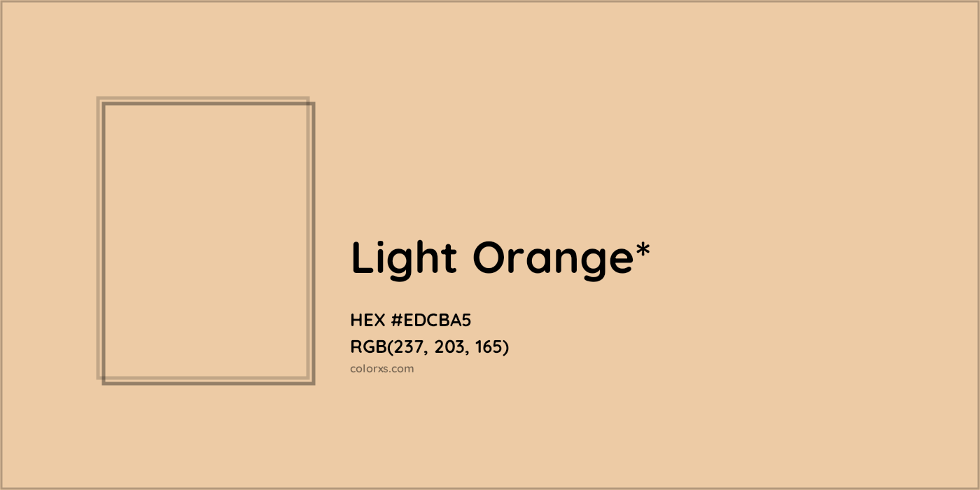 HEX #EDCBA5 Color Name, Color Code, Palettes, Similar Paints, Images
