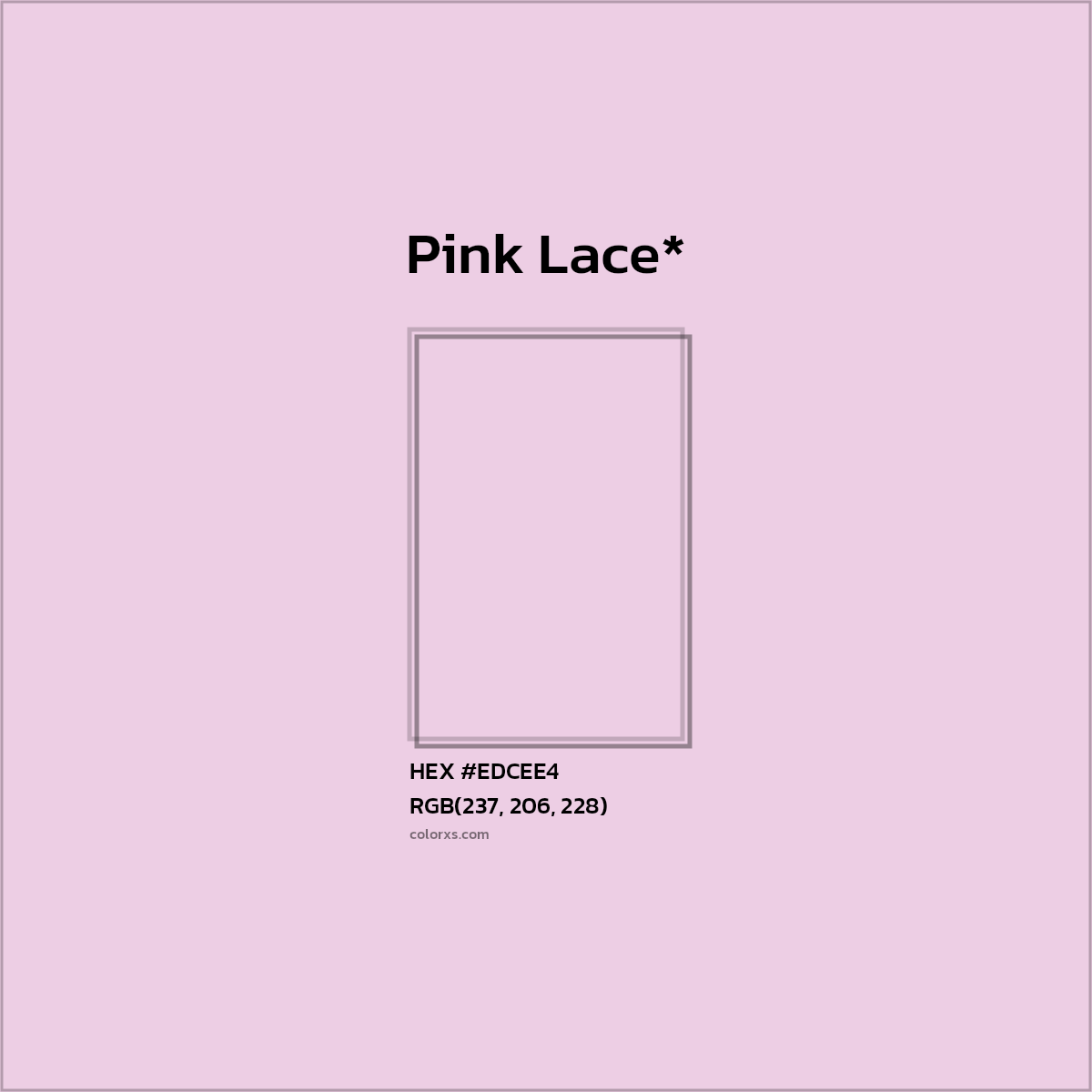 HEX #EDCEE4 Color Name, Color Code, Palettes, Similar Paints, Images