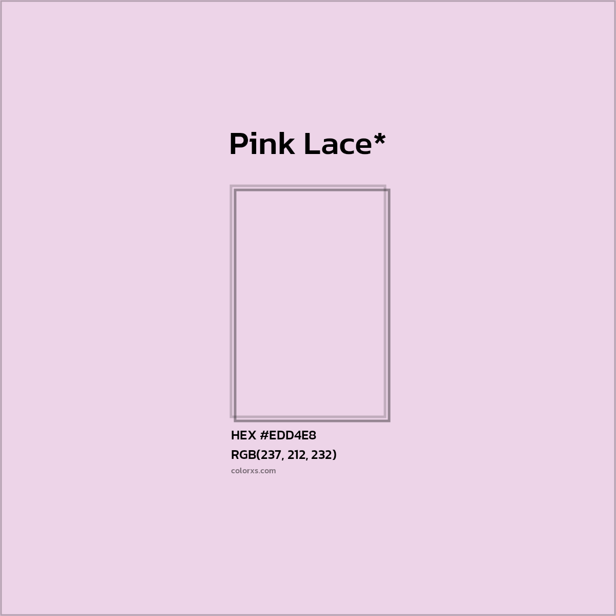 HEX #EDD4E8 Color Name, Color Code, Palettes, Similar Paints, Images