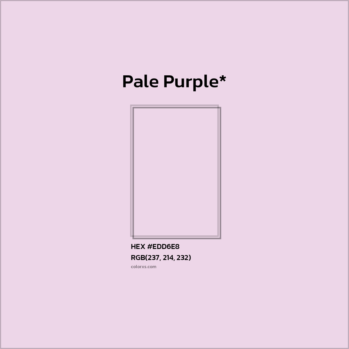 HEX #EDD6E8 Color Name, Color Code, Palettes, Similar Paints, Images