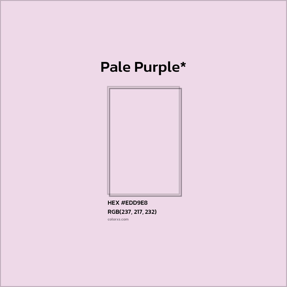 HEX #EDD9E8 Color Name, Color Code, Palettes, Similar Paints, Images