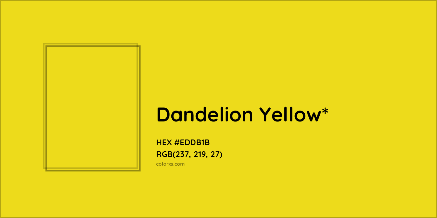HEX #EDDB1B Color Name, Color Code, Palettes, Similar Paints, Images