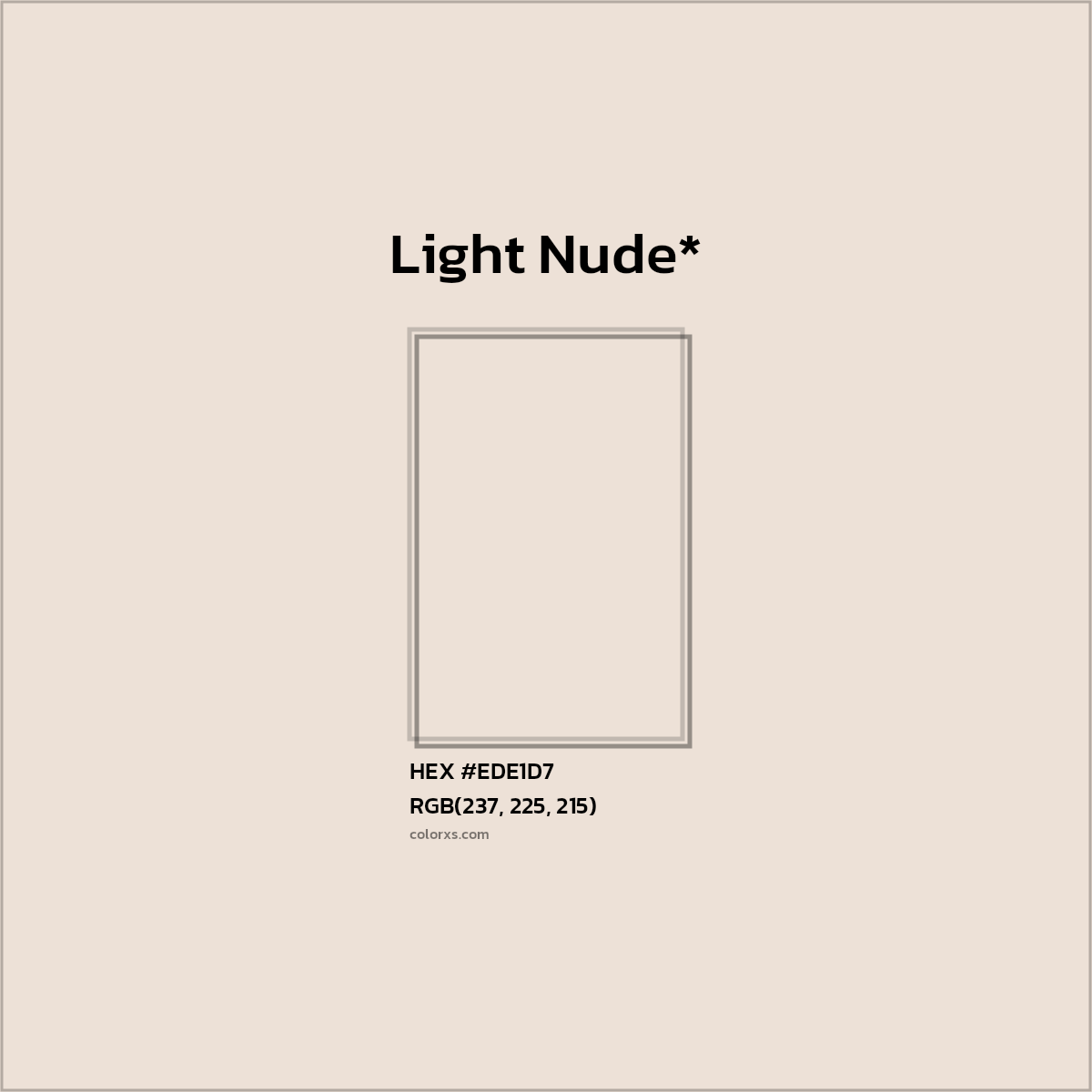 HEX #EDE1D7 Color Name, Color Code, Palettes, Similar Paints, Images