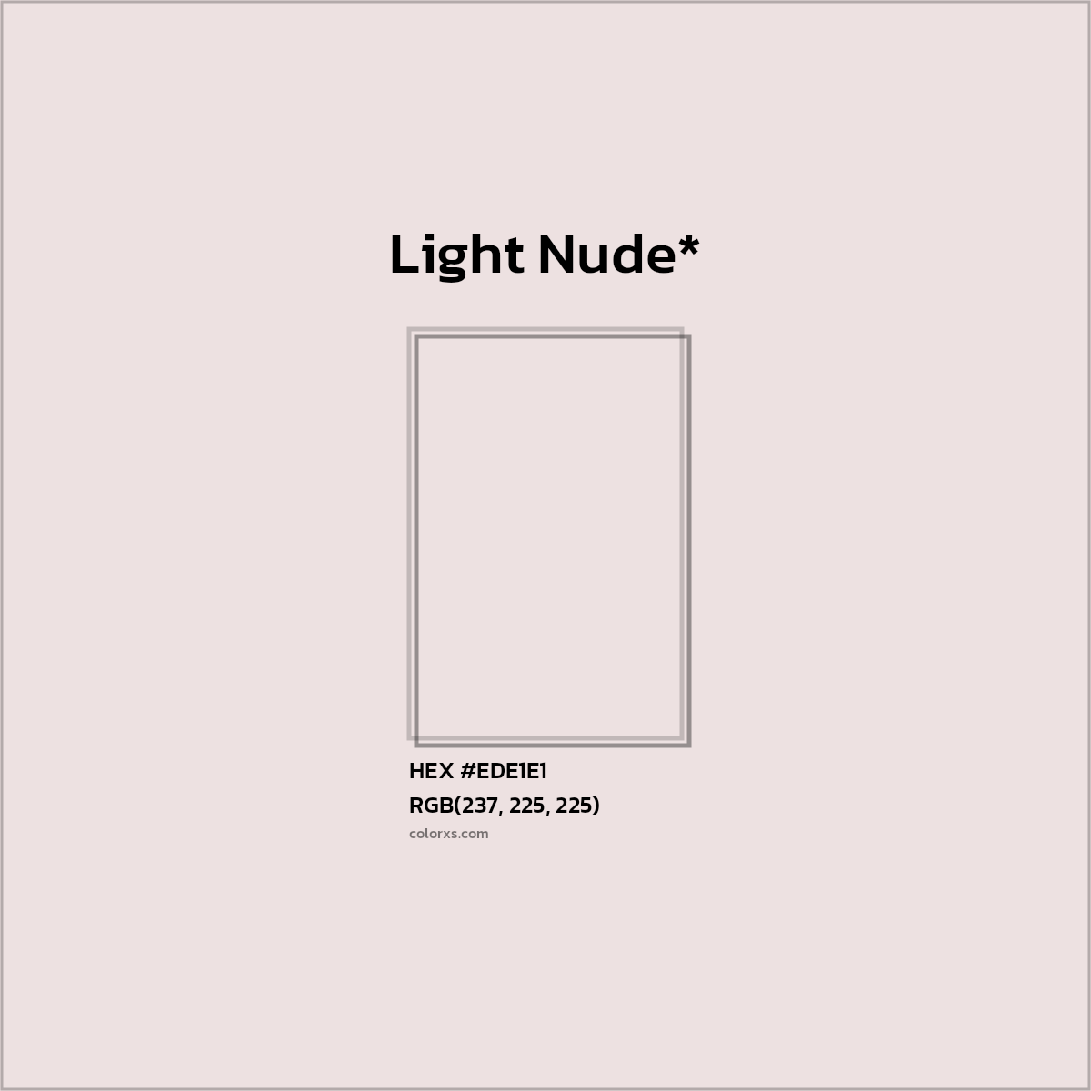 HEX #EDE1E1 Color Name, Color Code, Palettes, Similar Paints, Images