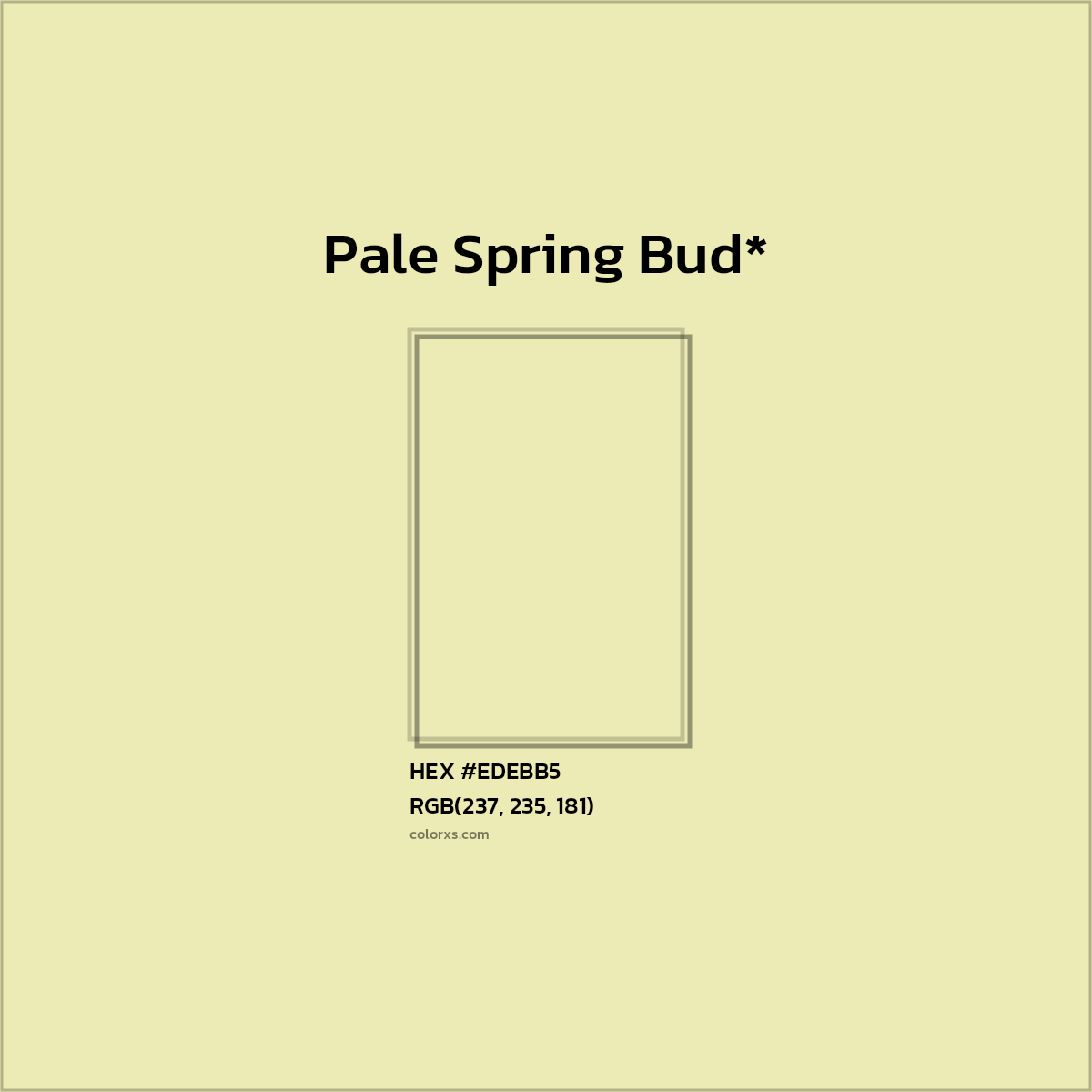 HEX #EDEBB5 Color Name, Color Code, Palettes, Similar Paints, Images