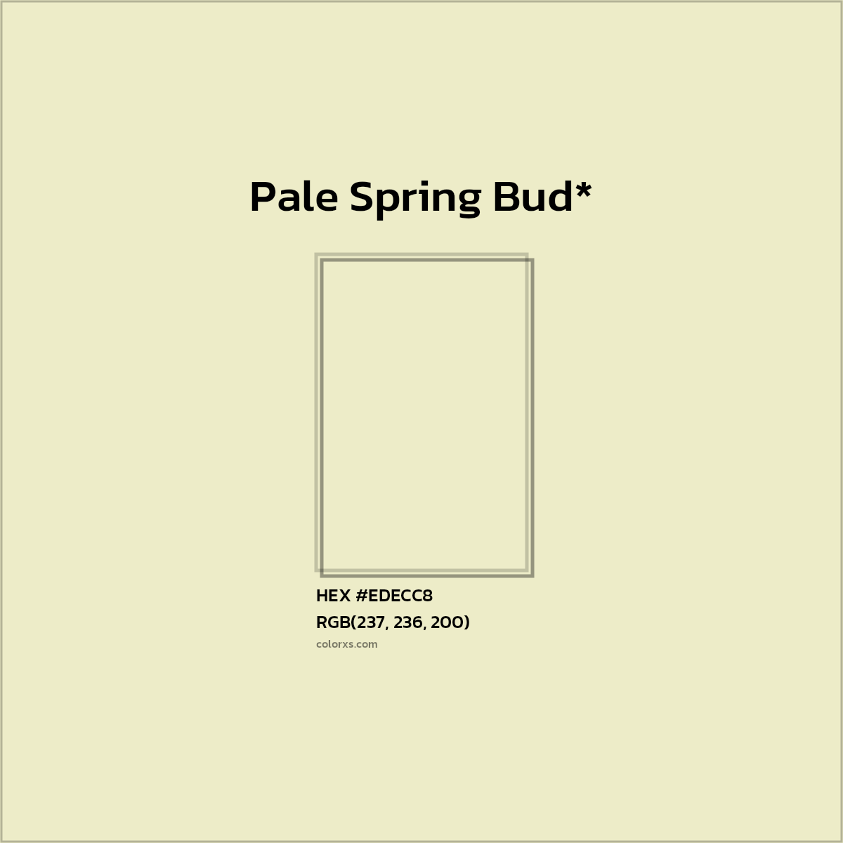 HEX #EDECC8 Color Name, Color Code, Palettes, Similar Paints, Images