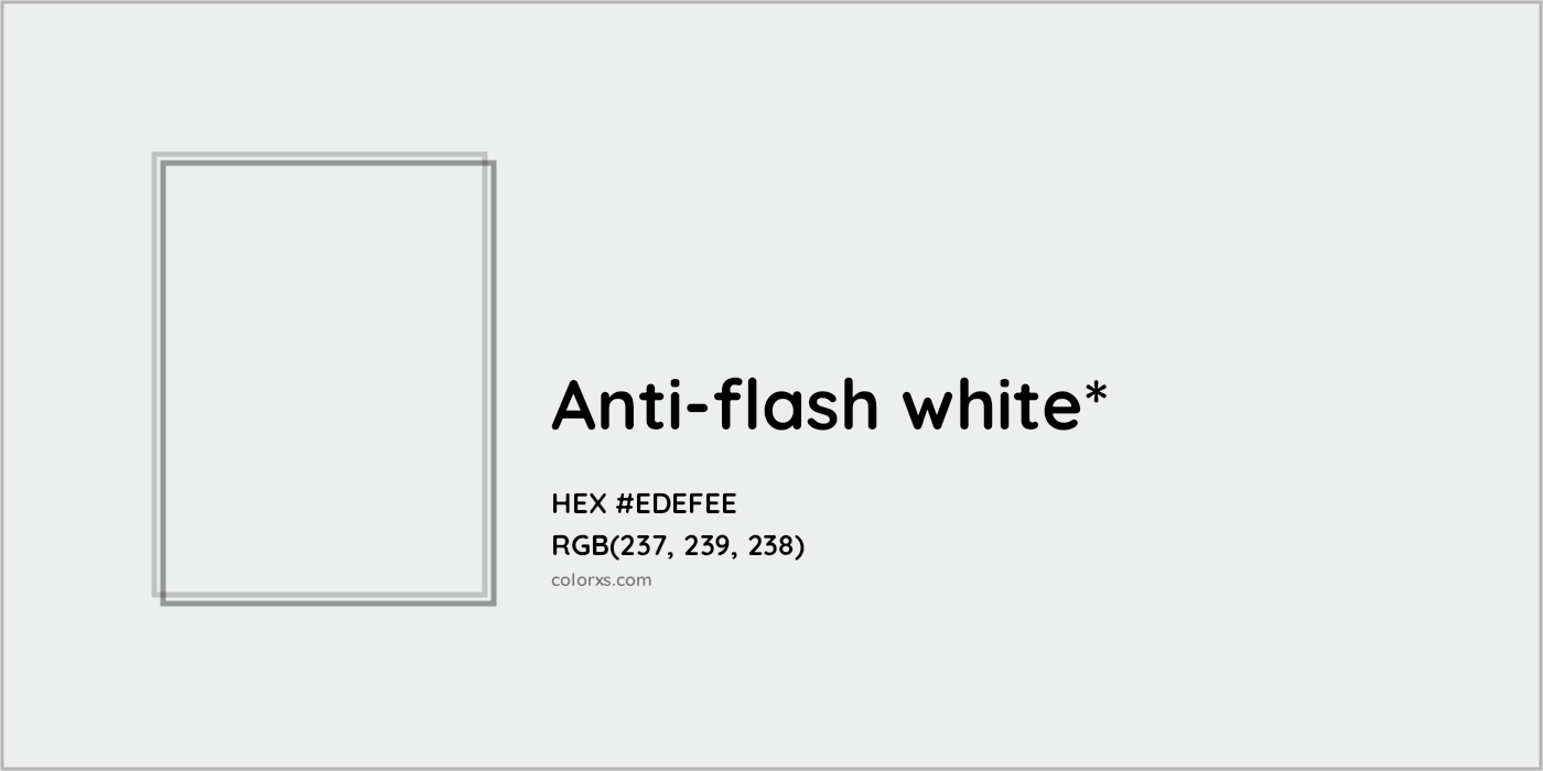 HEX #EDEFEE Color Name, Color Code, Palettes, Similar Paints, Images