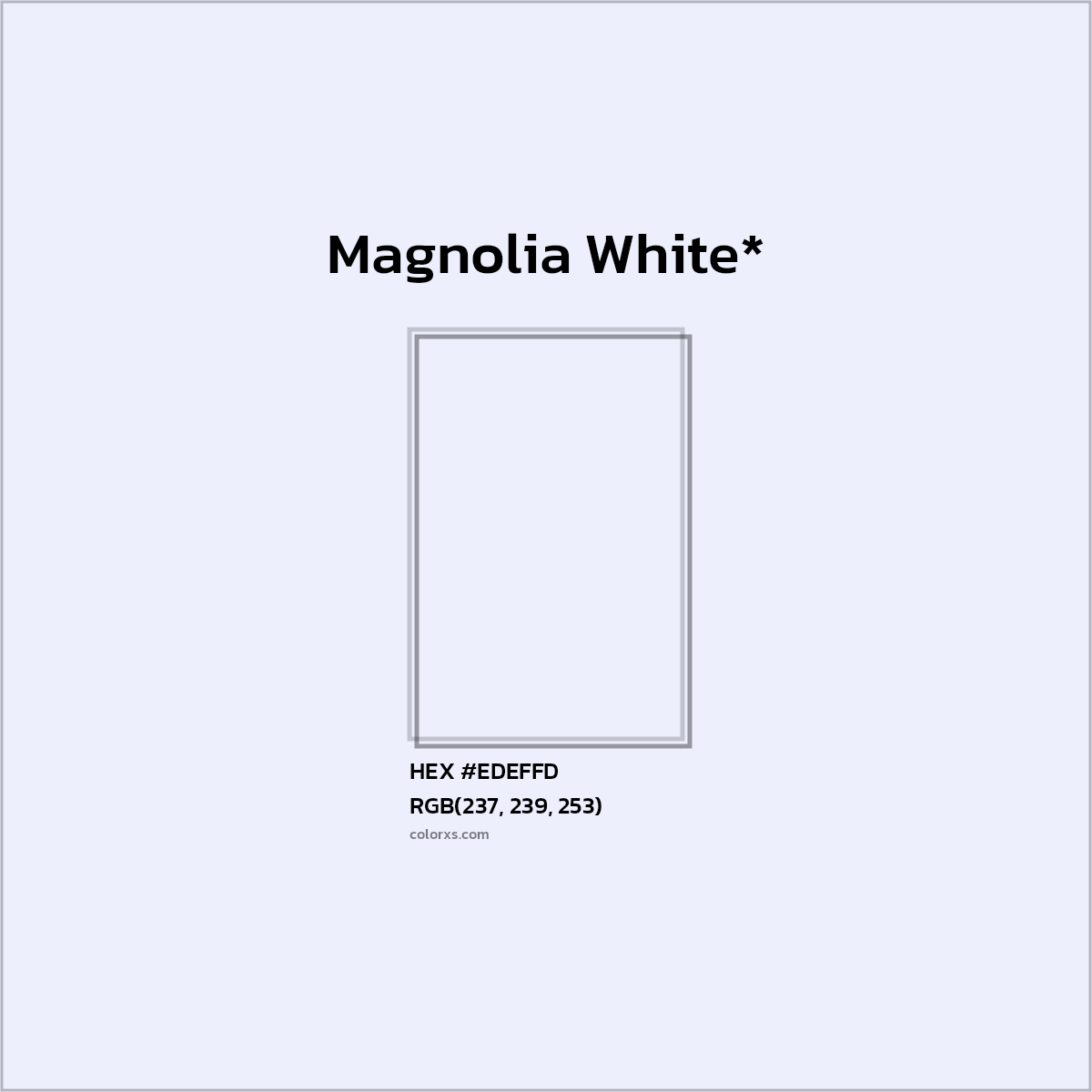 HEX #EDEFFD Color Name, Color Code, Palettes, Similar Paints, Images
