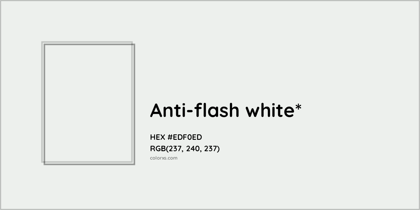 HEX #EDF0ED Color Name, Color Code, Palettes, Similar Paints, Images