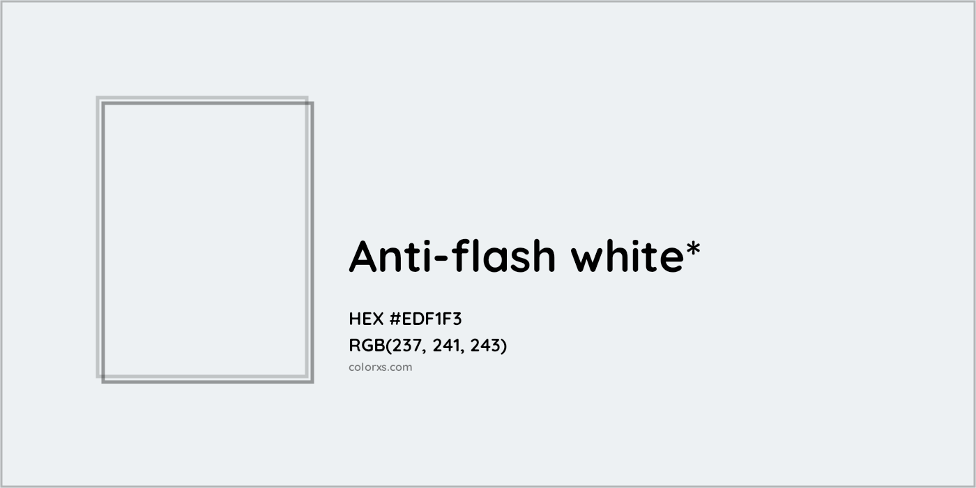 HEX #EDF1F3 Color Name, Color Code, Palettes, Similar Paints, Images