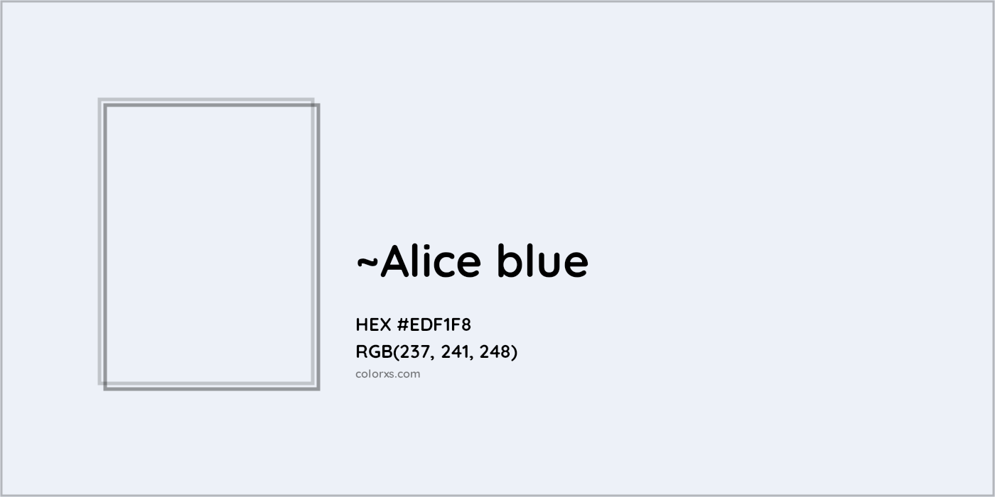 HEX #EDF1F8 Color Name, Color Code, Palettes, Similar Paints, Images