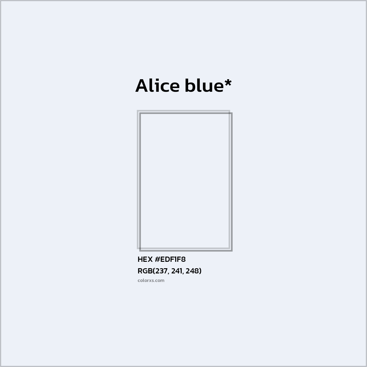 HEX #EDF1F8 Color Name, Color Code, Palettes, Similar Paints, Images