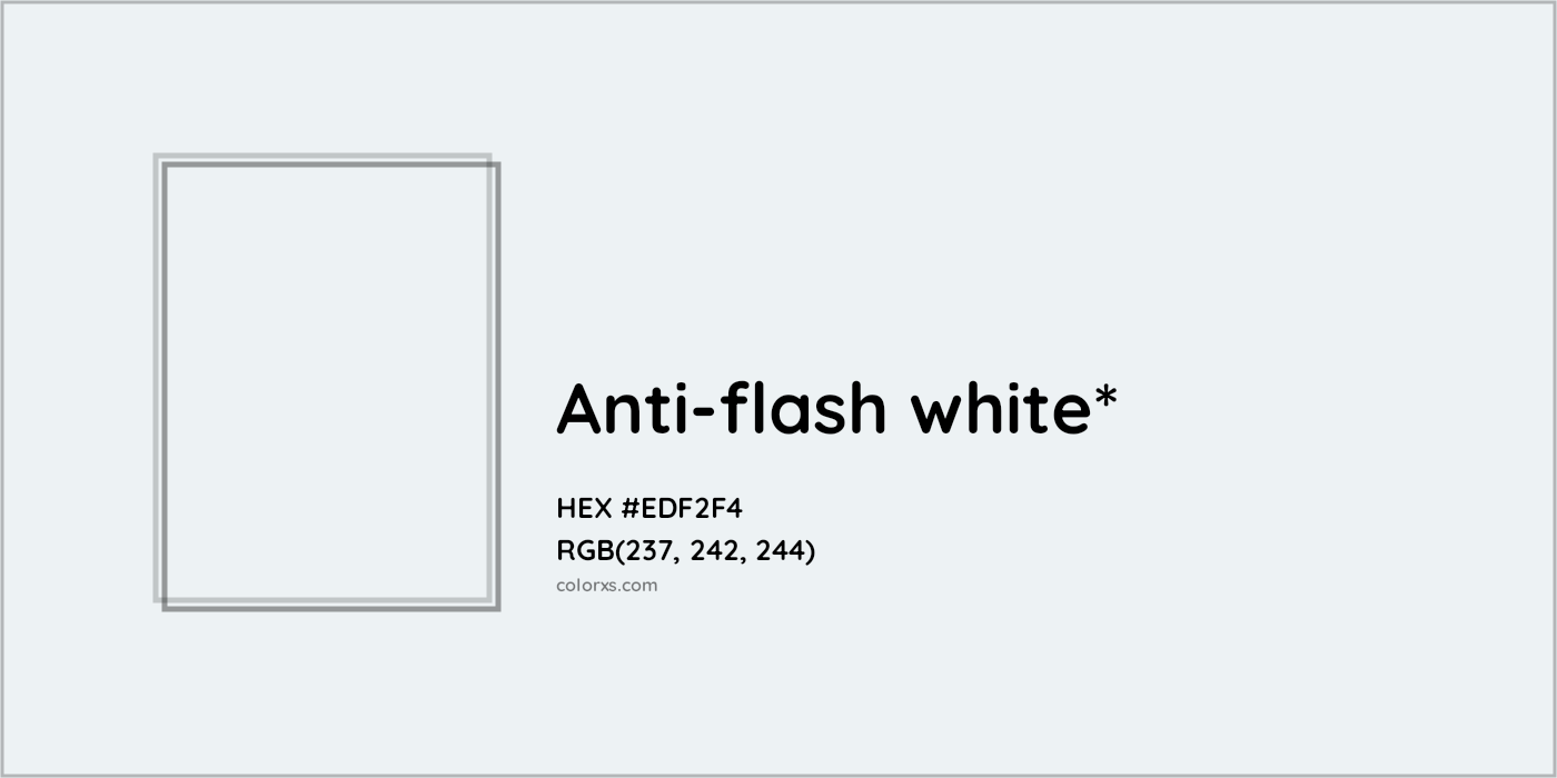 HEX #EDF2F4 Color Name, Color Code, Palettes, Similar Paints, Images