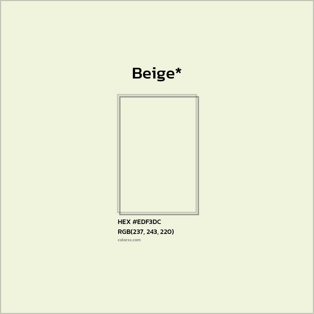 HEX #EDF3DC Color Name, Color Code, Palettes, Similar Paints, Images