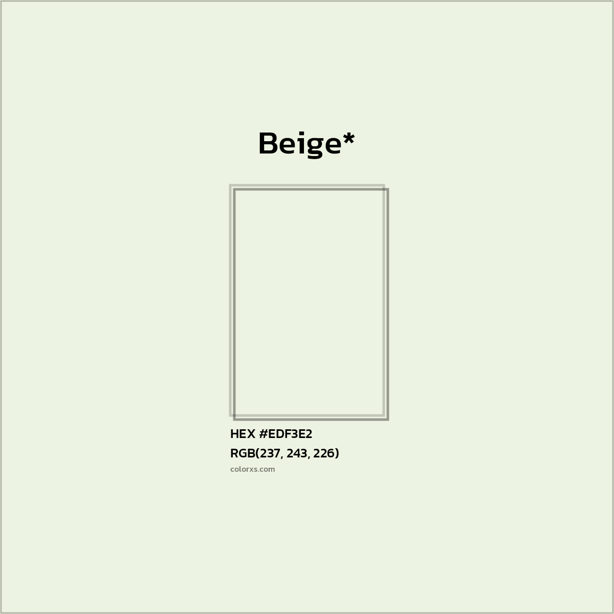 HEX #EDF3E2 Color Name, Color Code, Palettes, Similar Paints, Images