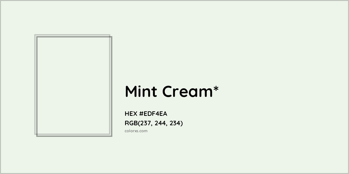 HEX #EDF4EA Color Name, Color Code, Palettes, Similar Paints, Images