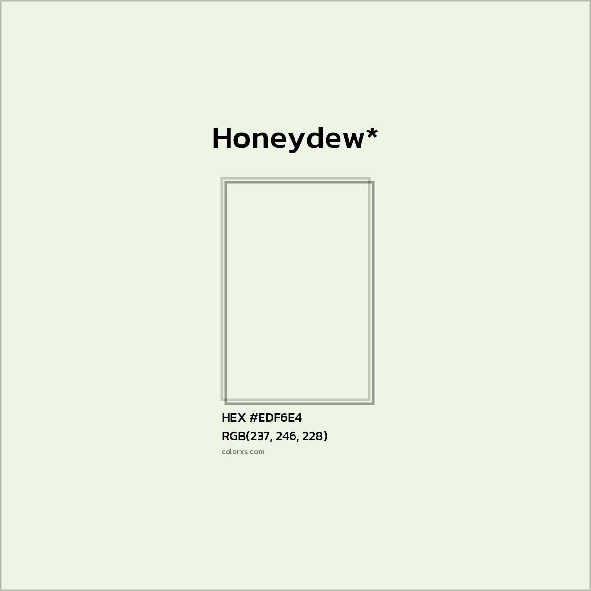 HEX #EDF6E4 Color Name, Color Code, Palettes, Similar Paints, Images