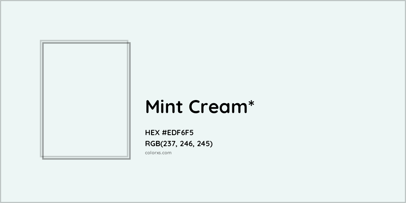 HEX #EDF6F5 Color Name, Color Code, Palettes, Similar Paints, Images