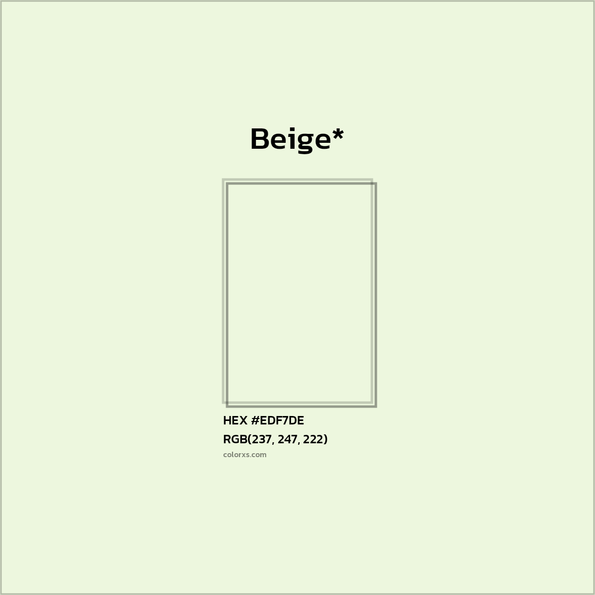 HEX #EDF7DE Color Name, Color Code, Palettes, Similar Paints, Images