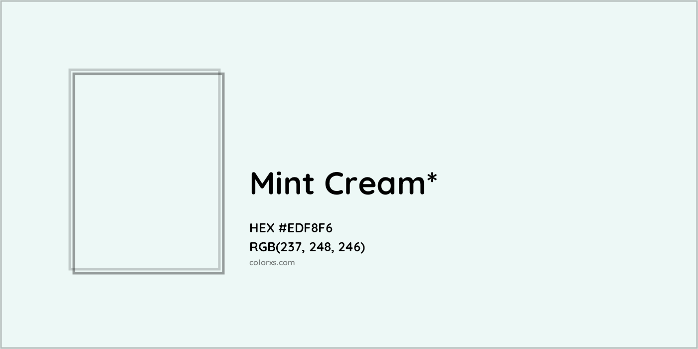 HEX #EDF8F6 Color Name, Color Code, Palettes, Similar Paints, Images