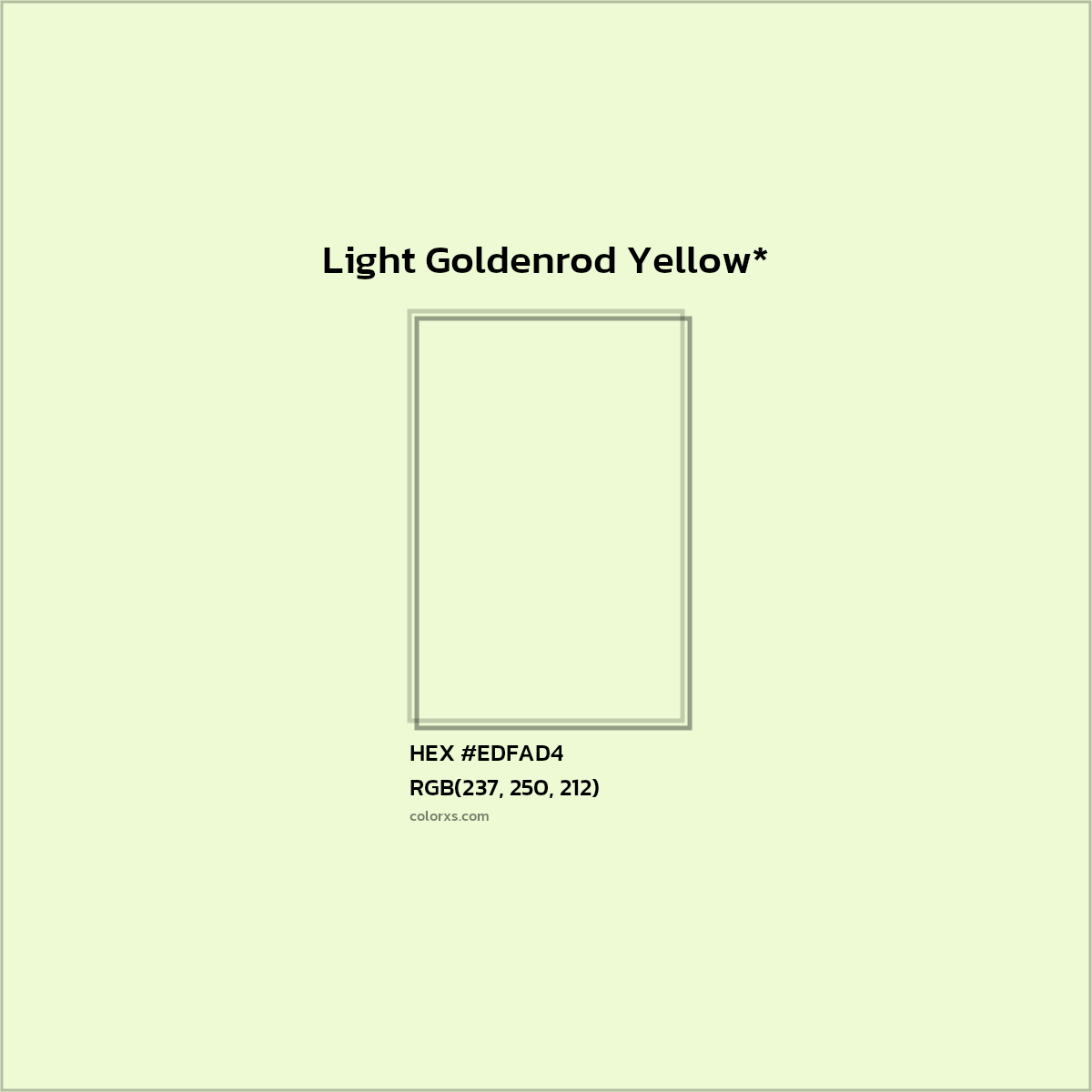 HEX #EDFAD4 Color Name, Color Code, Palettes, Similar Paints, Images