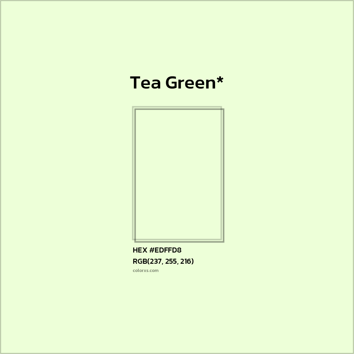 HEX #EDFFD8 Color Name, Color Code, Palettes, Similar Paints, Images