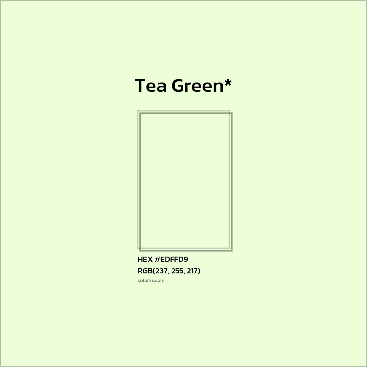 HEX #EDFFD9 Color Name, Color Code, Palettes, Similar Paints, Images