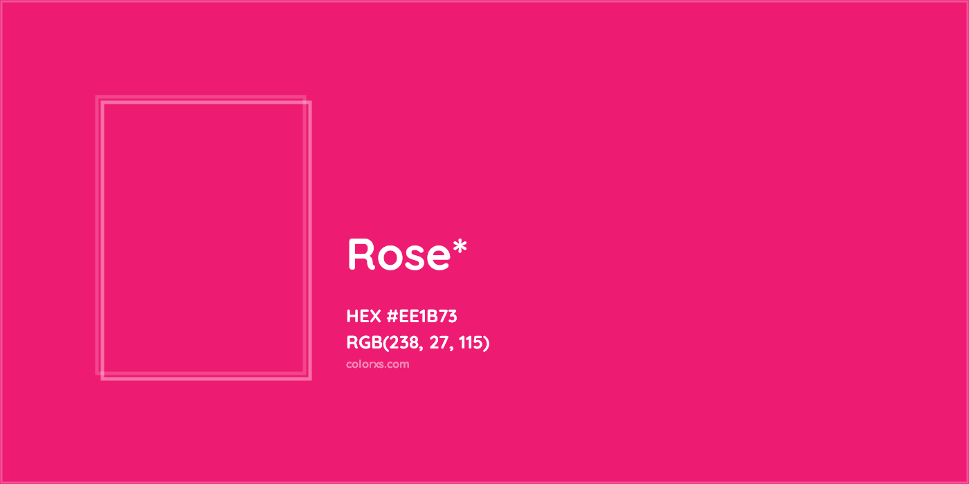 HEX #EE1B73 Color Name, Color Code, Palettes, Similar Paints, Images