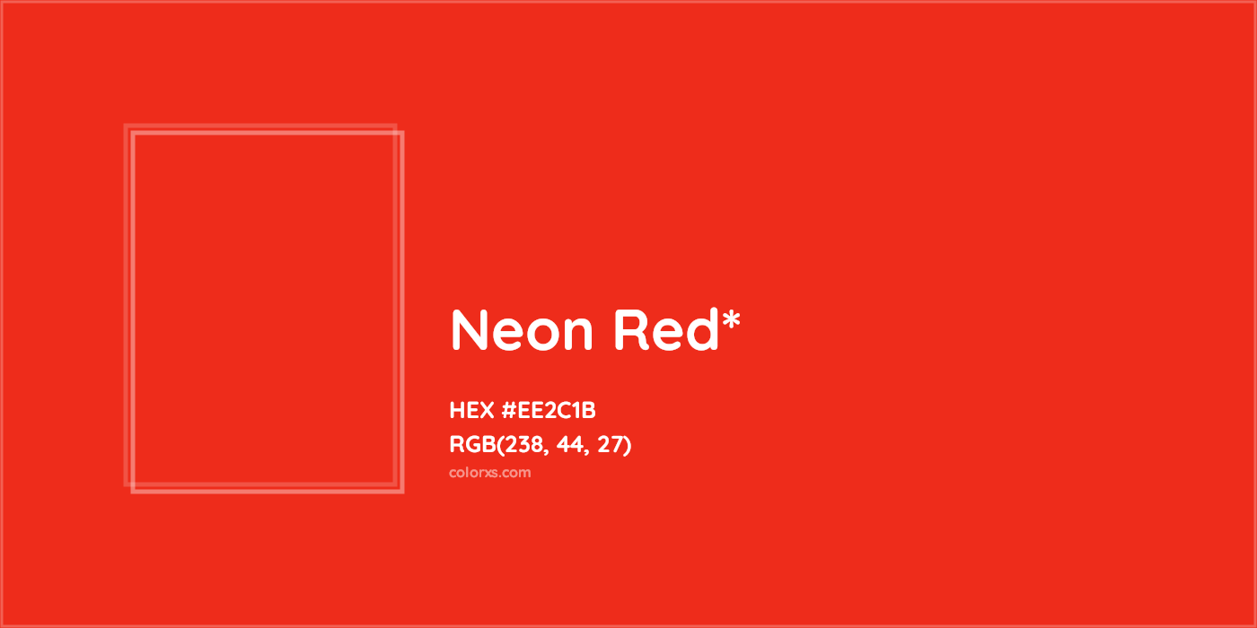 HEX #EE2C1B Color Name, Color Code, Palettes, Similar Paints, Images
