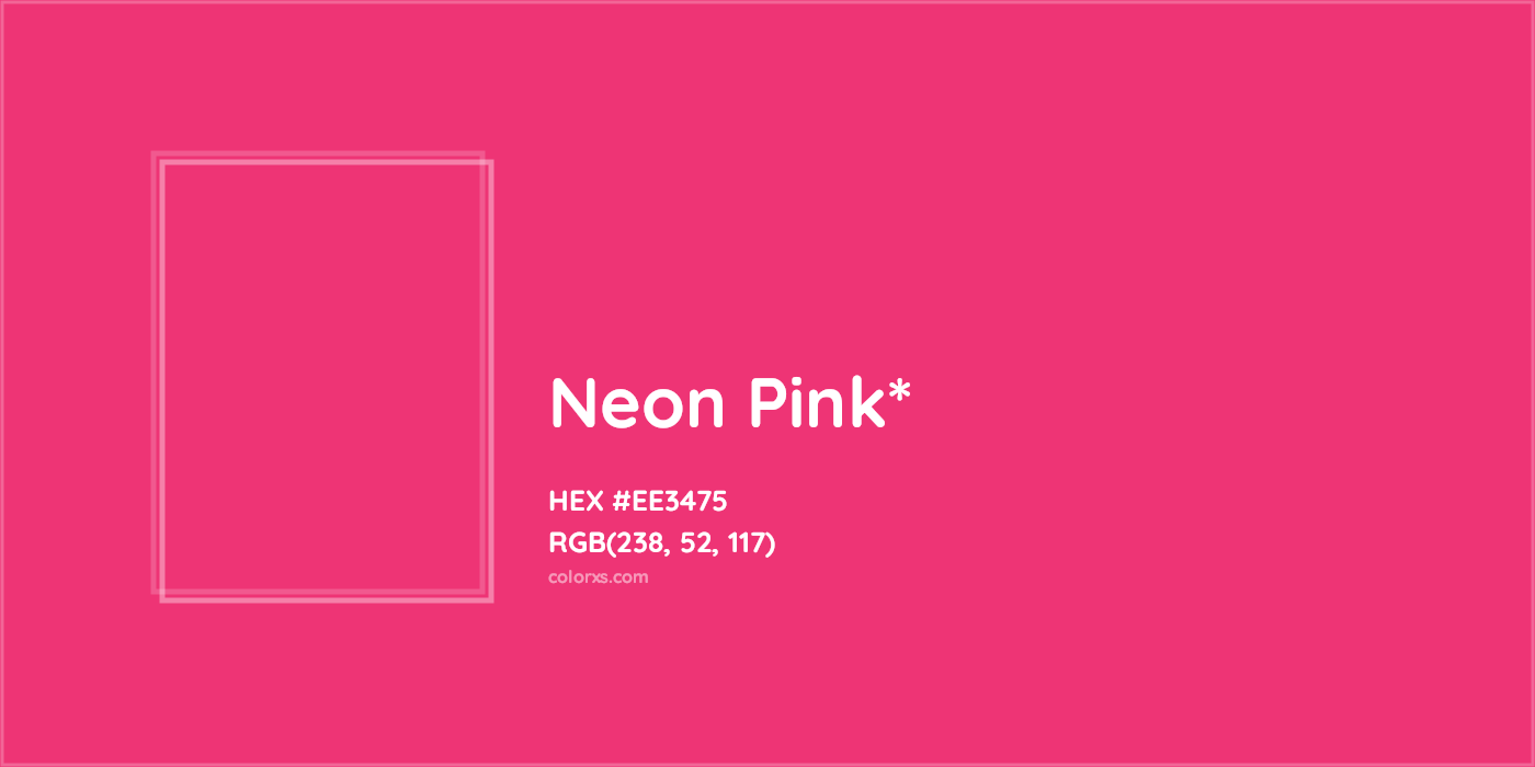 HEX #EE3475 Color Name, Color Code, Palettes, Similar Paints, Images
