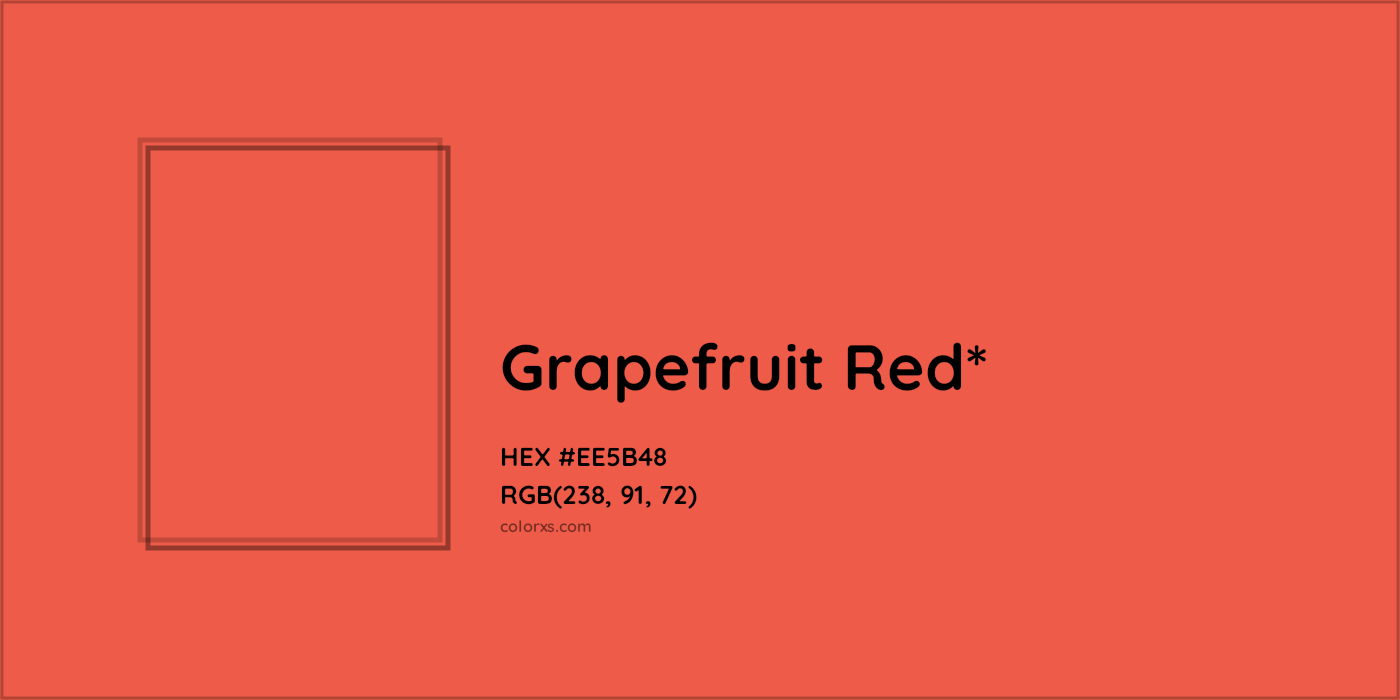 HEX #EE5B48 Color Name, Color Code, Palettes, Similar Paints, Images