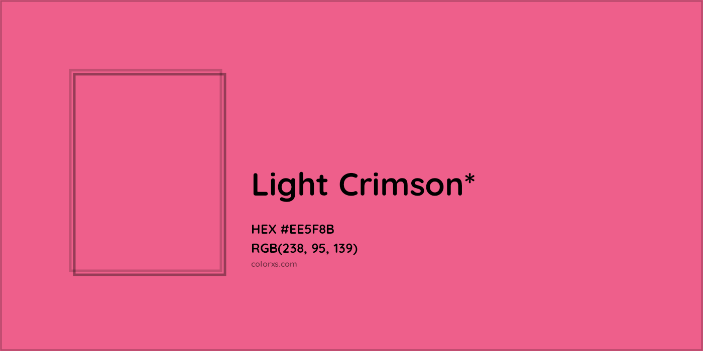 HEX #EE5F8B Color Name, Color Code, Palettes, Similar Paints, Images