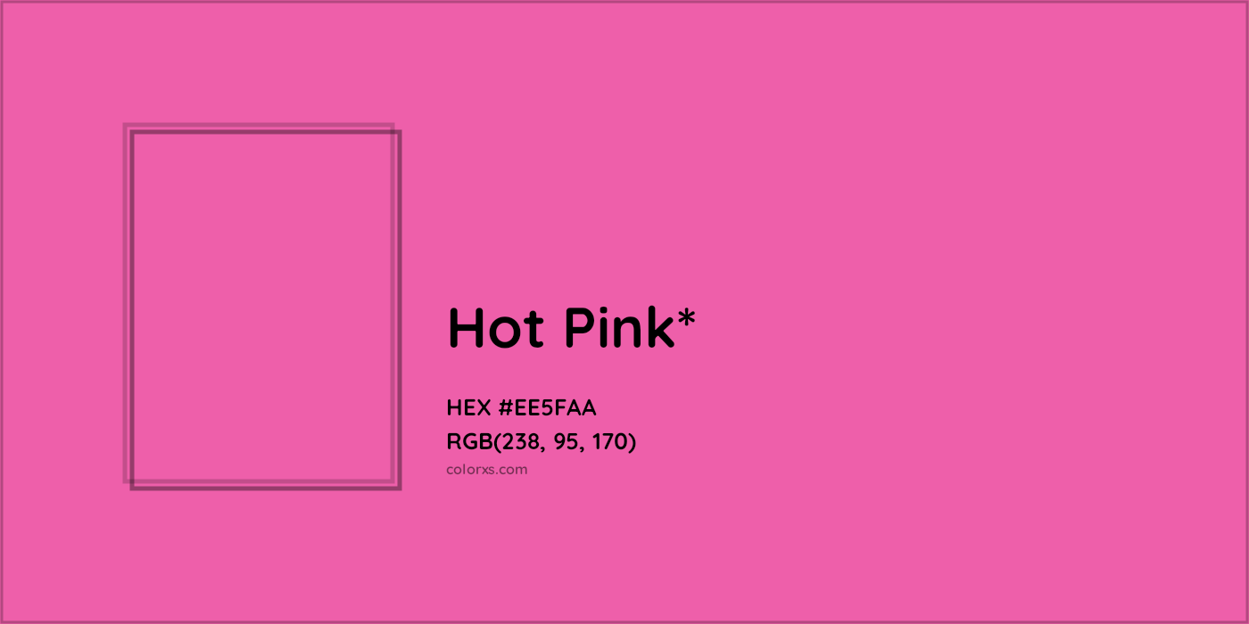 HEX #EE5FAA Color Name, Color Code, Palettes, Similar Paints, Images