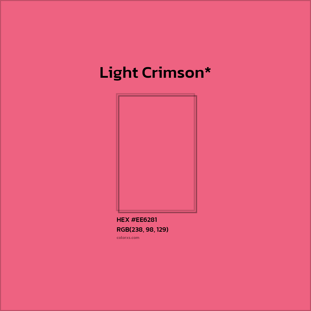 HEX #EE6281 Color Name, Color Code, Palettes, Similar Paints, Images