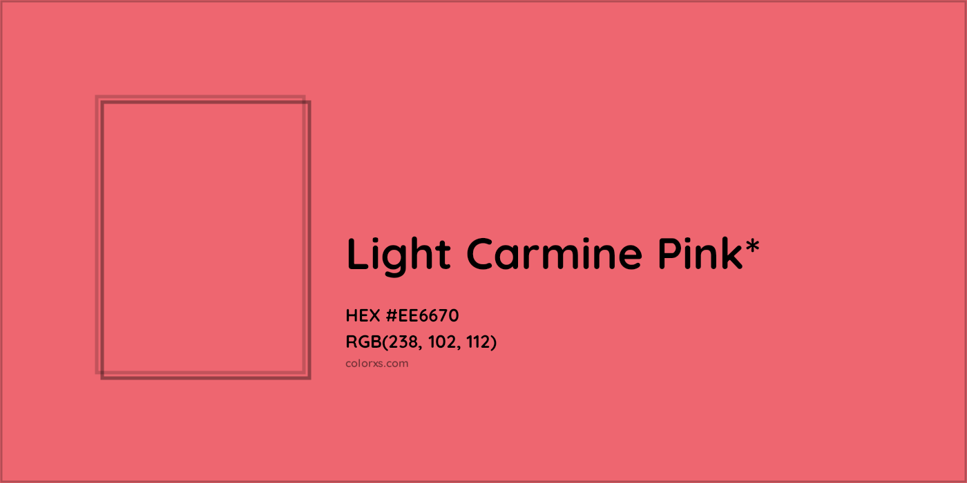 HEX #EE6670 Color Name, Color Code, Palettes, Similar Paints, Images
