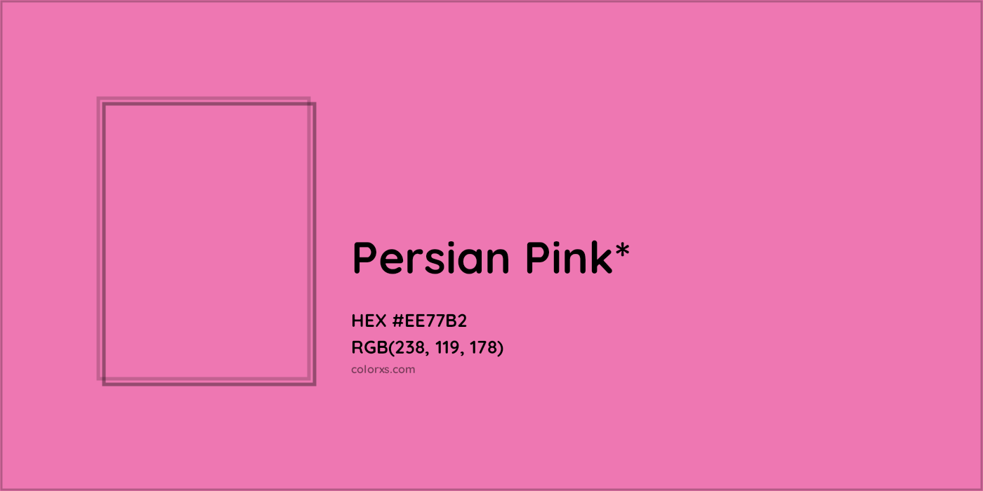 HEX #EE77B2 Color Name, Color Code, Palettes, Similar Paints, Images