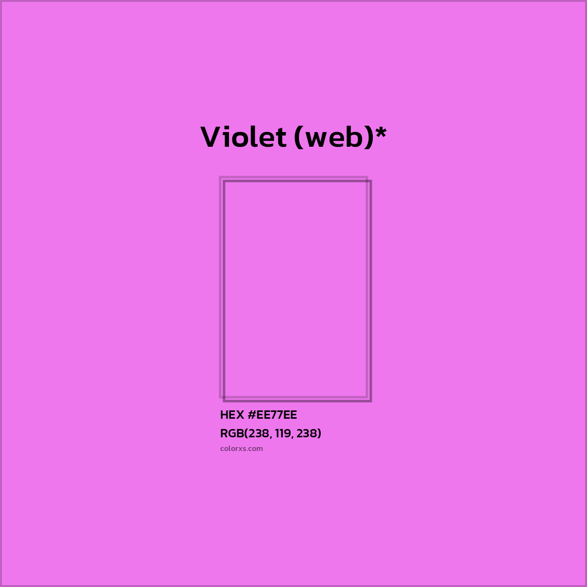 HEX #EE77EE Color Name, Color Code, Palettes, Similar Paints, Images