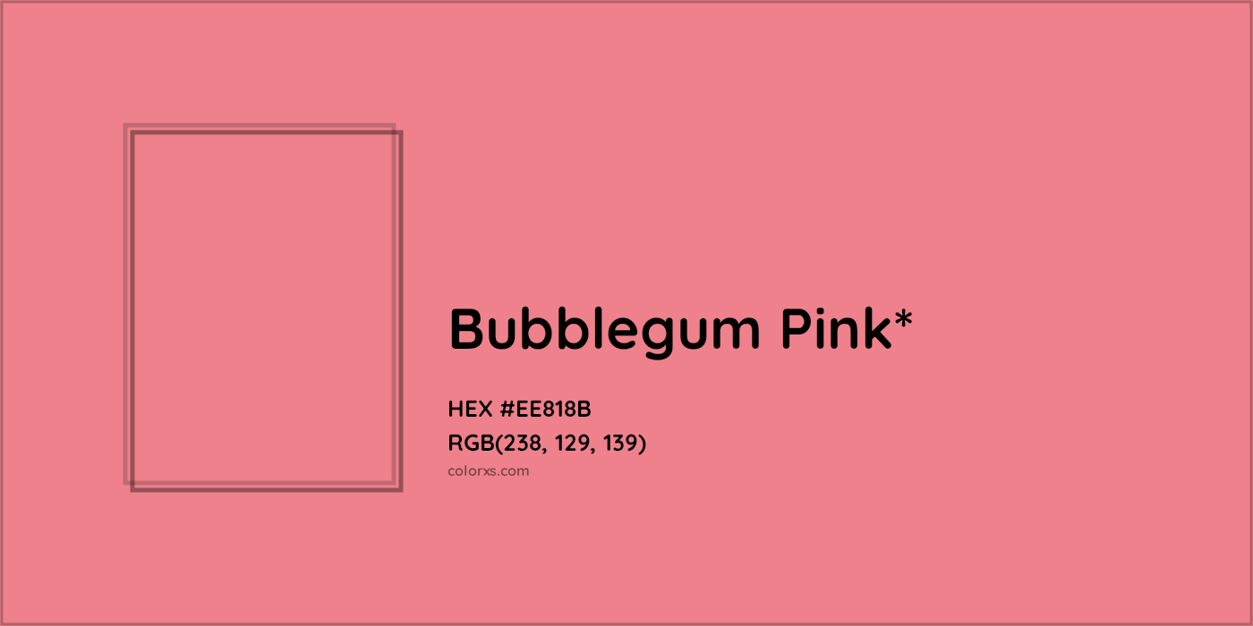 HEX #EE818B Color Name, Color Code, Palettes, Similar Paints, Images