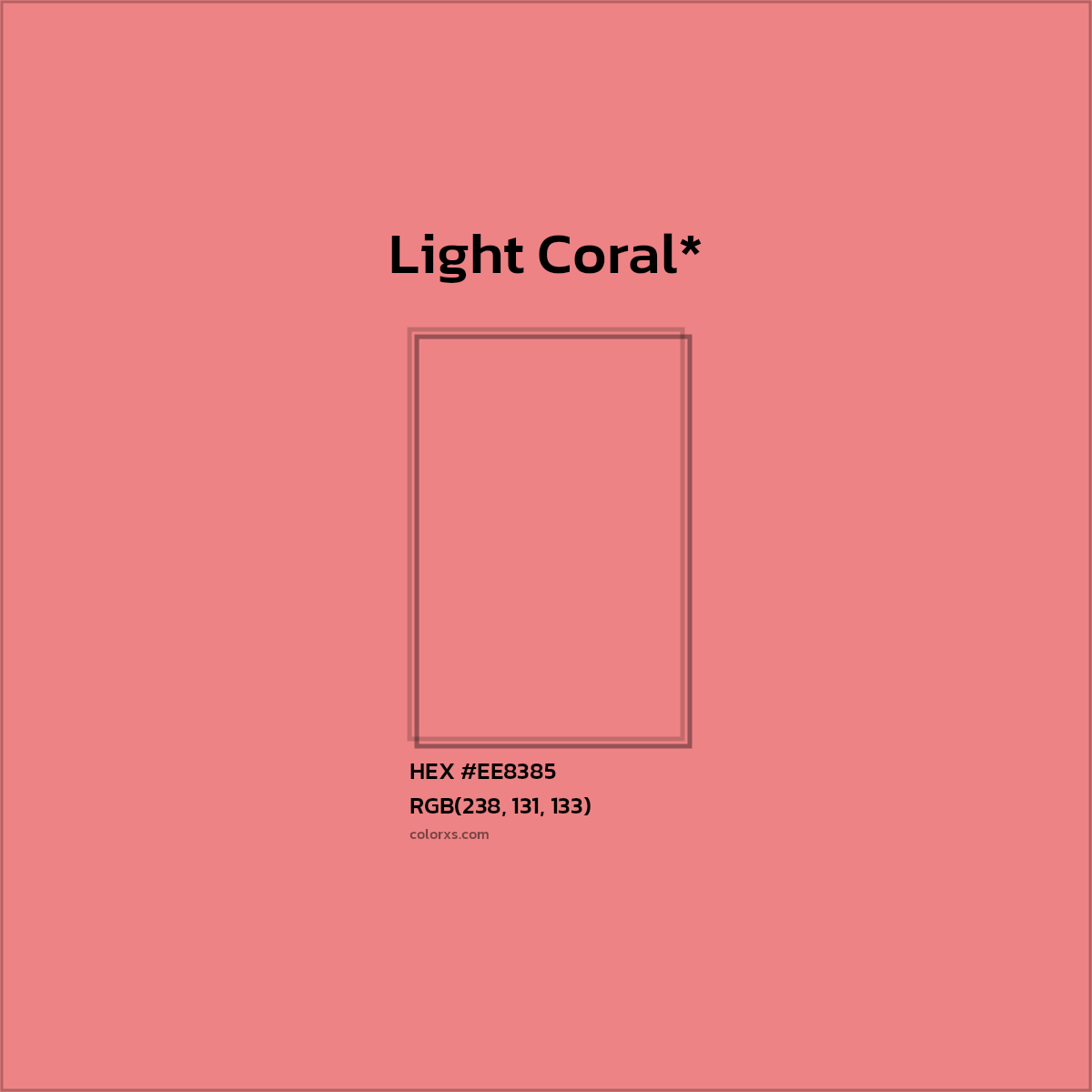 HEX #EE8385 Color Name, Color Code, Palettes, Similar Paints, Images