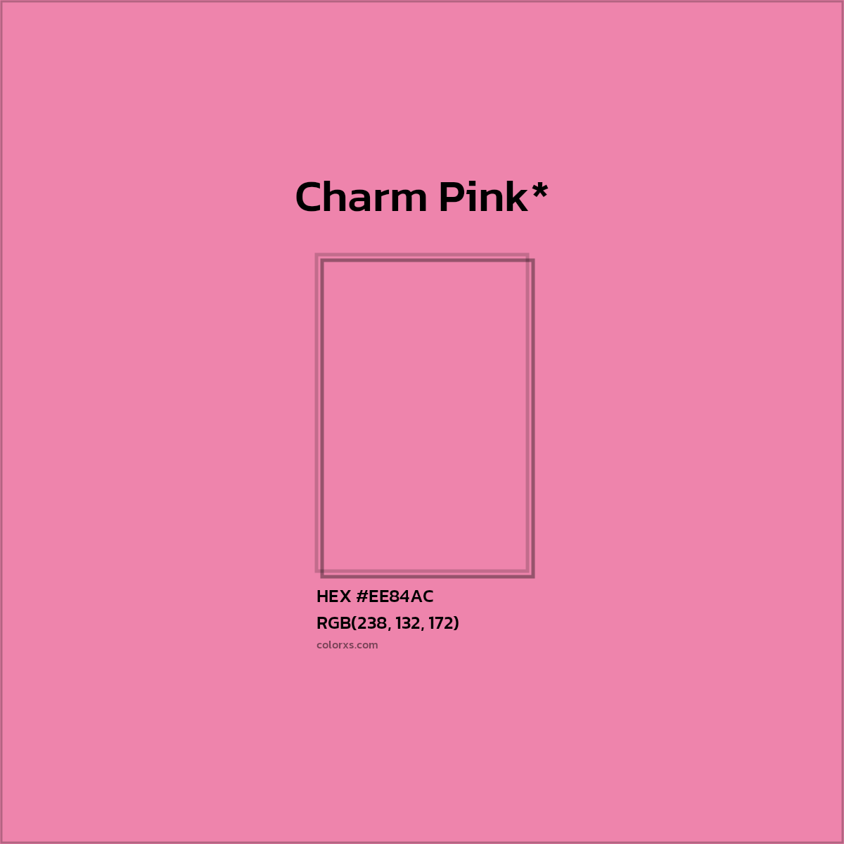 HEX #EE84AC Color Name, Color Code, Palettes, Similar Paints, Images