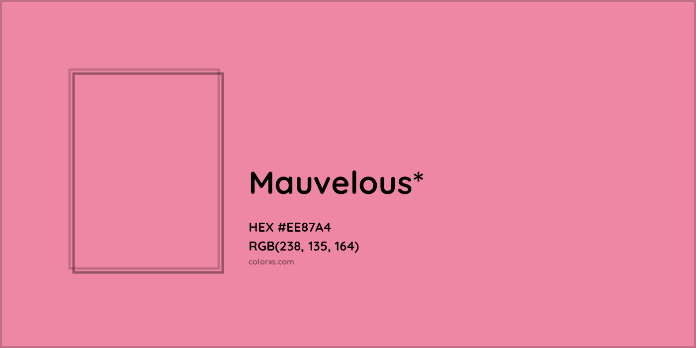 HEX #EE87A4 Color Name, Color Code, Palettes, Similar Paints, Images