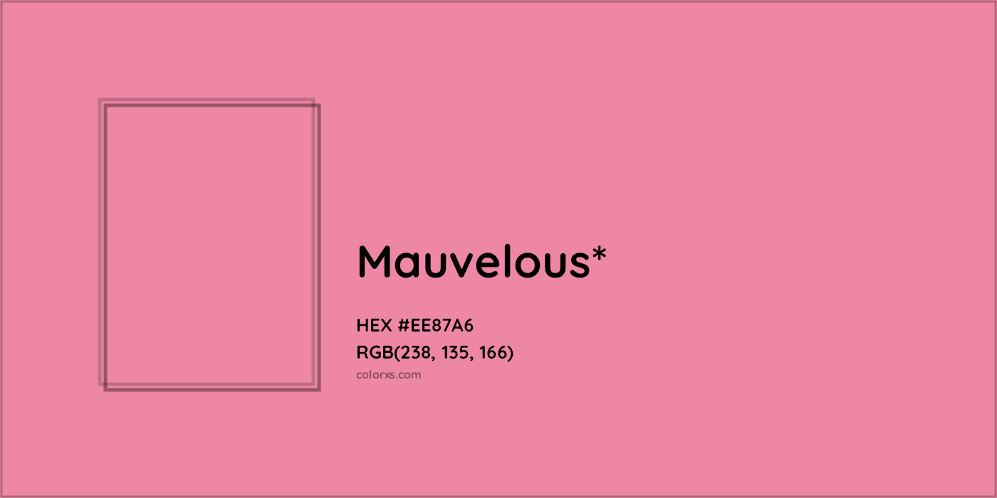 HEX #EE87A6 Color Name, Color Code, Palettes, Similar Paints, Images