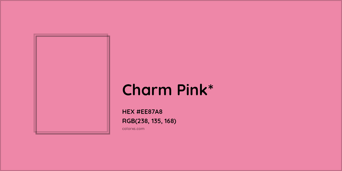 HEX #EE87A8 Color Name, Color Code, Palettes, Similar Paints, Images