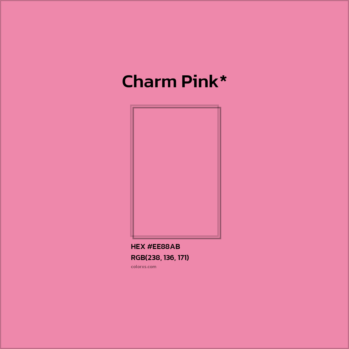 HEX #EE88AB Color Name, Color Code, Palettes, Similar Paints, Images